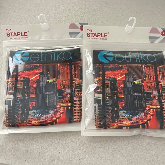 Ethika NEW Men's Large Staple Fit Boxer Briefs Busy City Life, Sky Scrapers - Picture 4 of 4